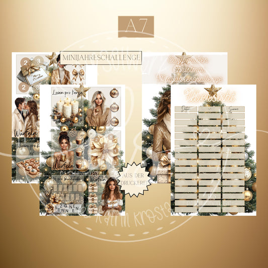Minijahreschallenge "Cozy golden Christmas" A7