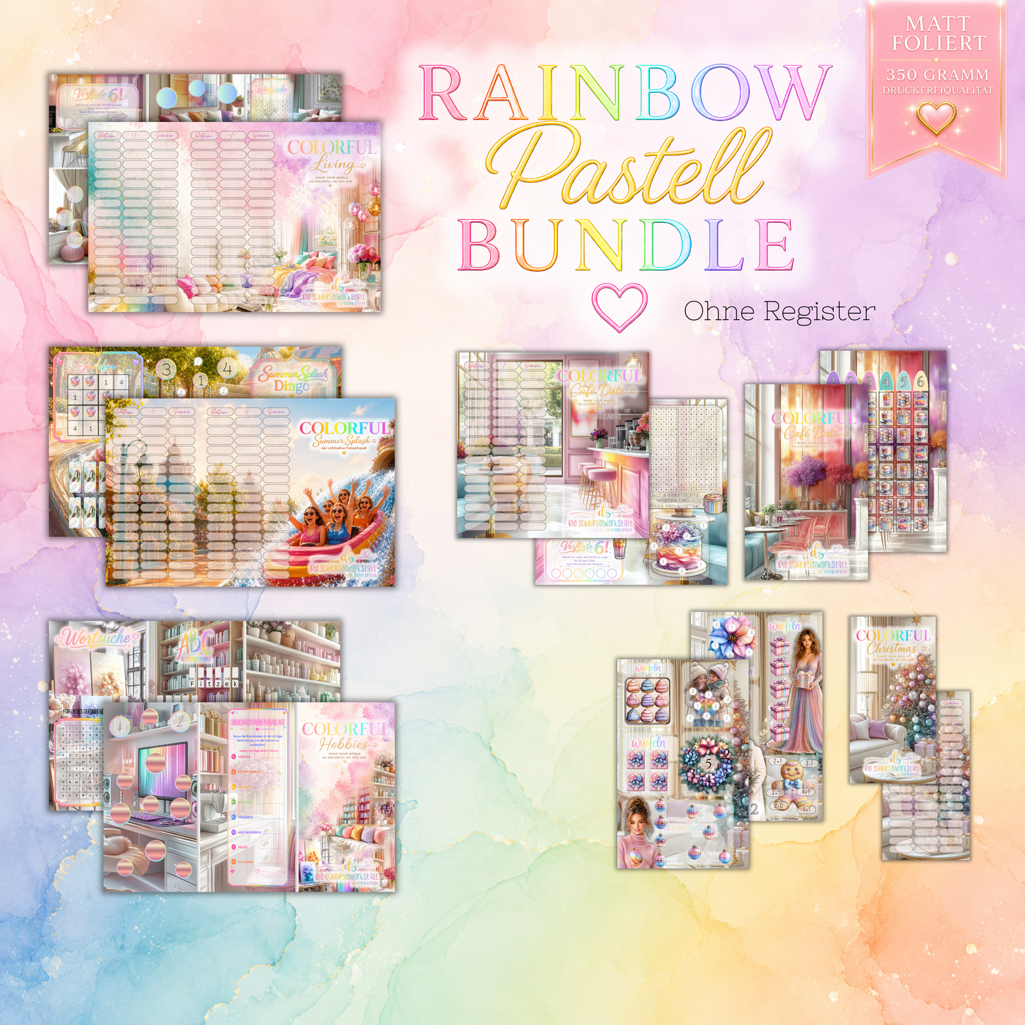 Rainbow Pastell Kollektion A6
