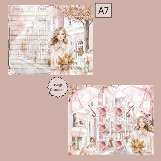 Klappkarte La Rue Blush A7