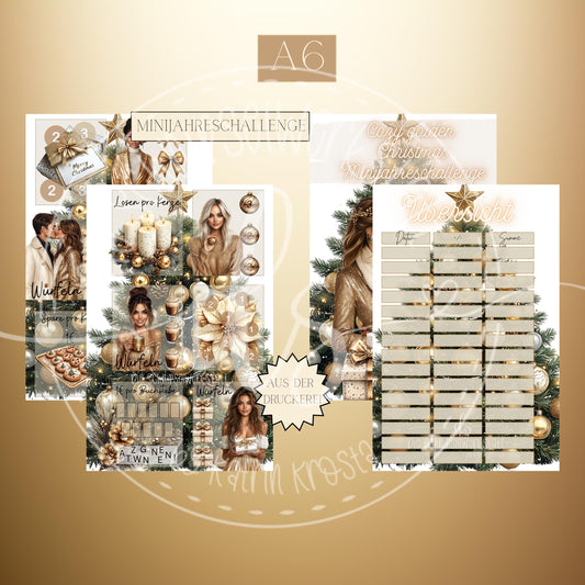 MInijahreschallenge "Cozy golden Christmas" A6
