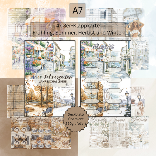 B-WARE!!!! Jahreschallenge "vier Jahreszeiten" A7 (OHNE LOSE)