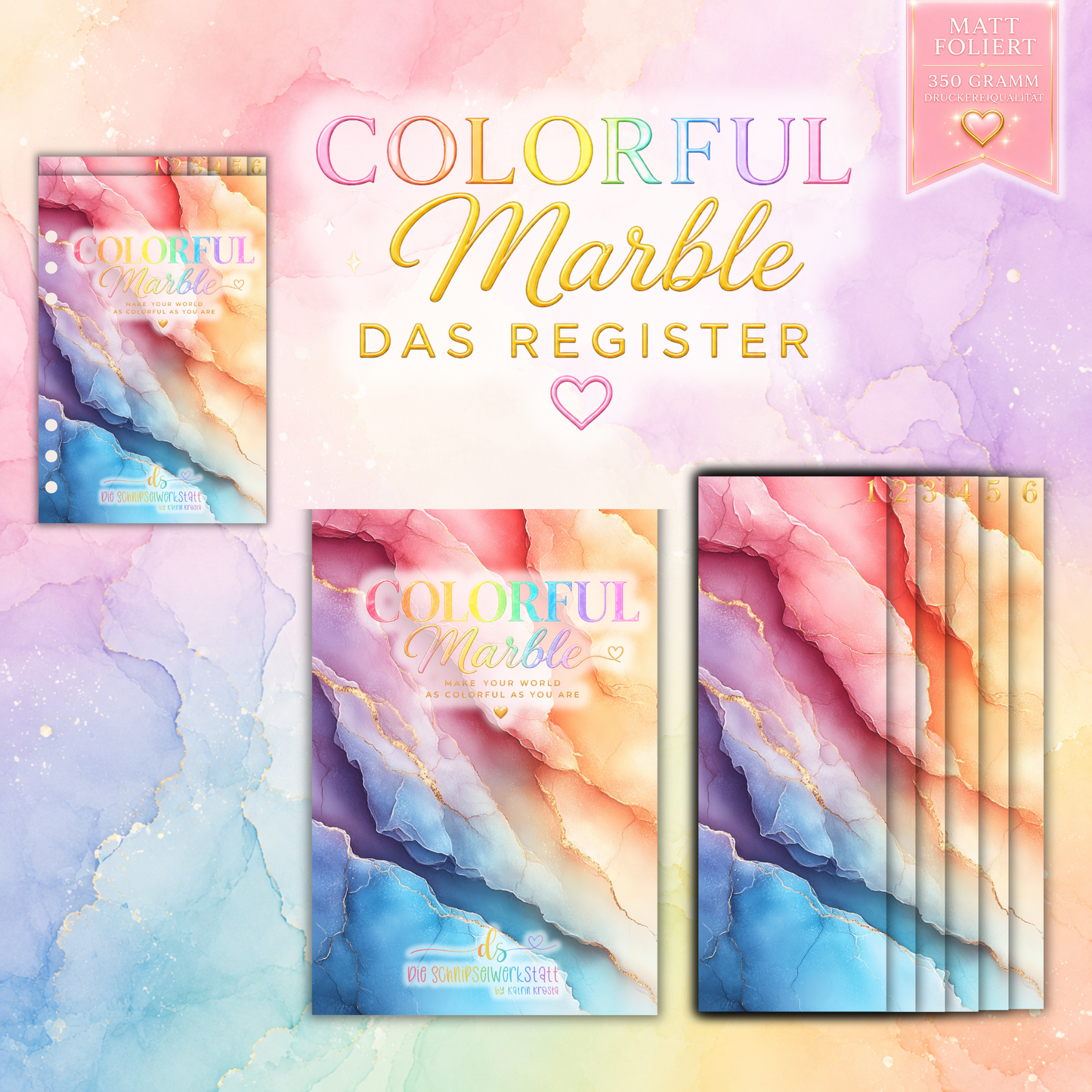 Rainbow Pastell Kollektion A6