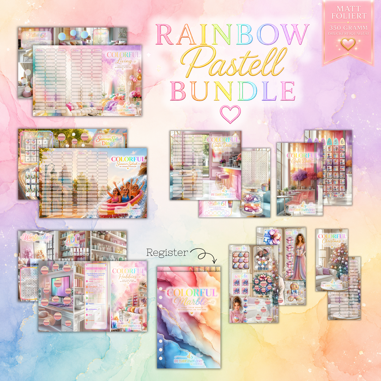 Rainbow Pastell Kollektion A6