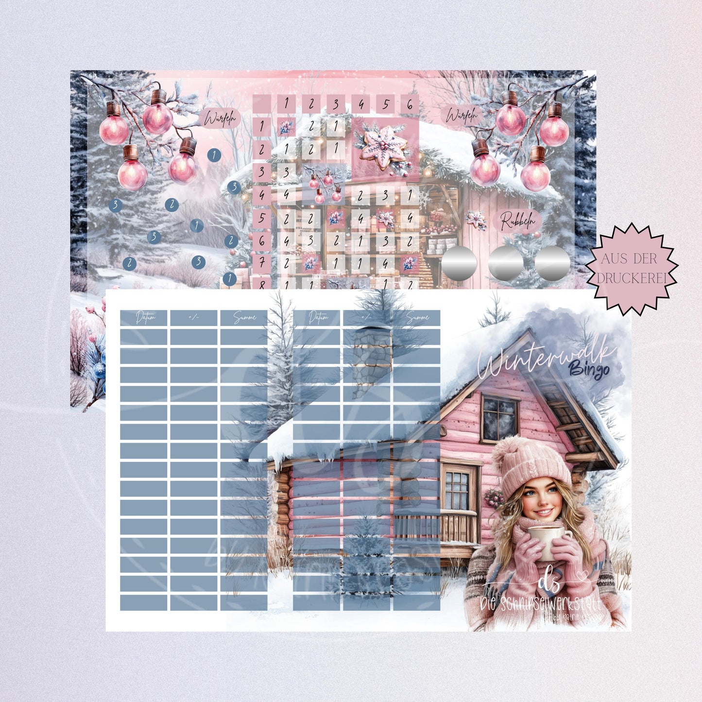 3er Klappkarte Winterwalk Bingo A6